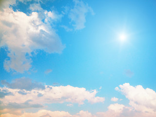 blue sky with cloud closeup