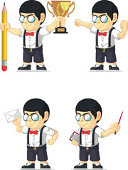 Nerd Boy Customizable Mascot 13