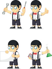 Nerd Boy Customizable Mascot 17