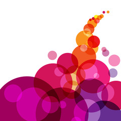 Colored splashes in abstract circles