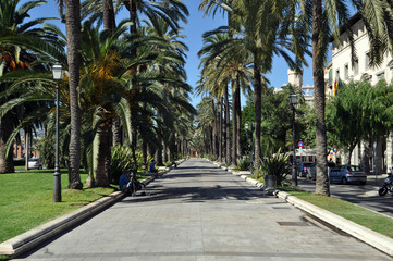 Fototapeta na wymiar Straße in Palma, Mallorca
