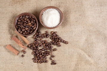 Robusta Coffee Beans on Goni Sack