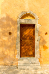 Fototapeta premium Church in small cretan village Kavros in Crete island, Greece