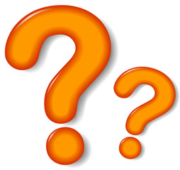Vector orange question mark