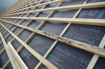 construction de maison - liteaux