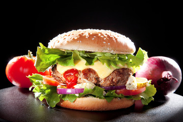 Luxus Hamburger Poster Nahaufnahme