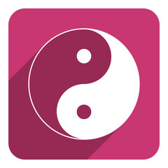 ying yang flat icon
