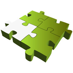 Puzzle - 4 Teile Teamwork