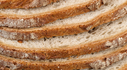 Close up of Sliced bread.