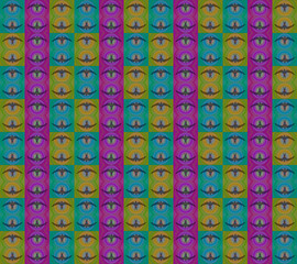 Fond coloré hirondelles © ftrouillas