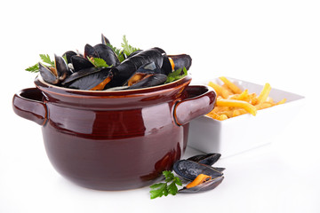 mussel and french fries