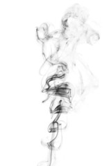 Abstract incense smoke isolated