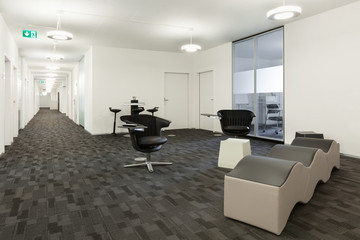 Interior, empty hall in modern building
