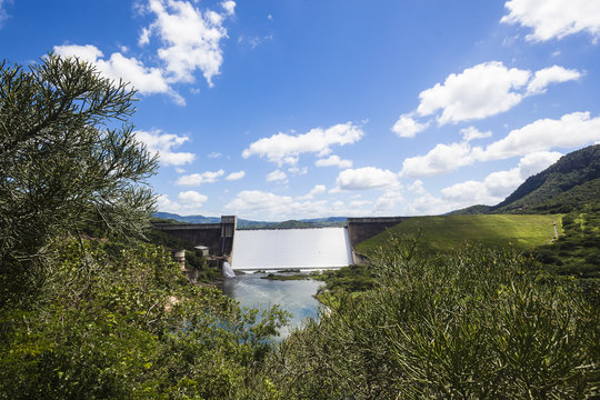 Dam Wall Valley Blue Green