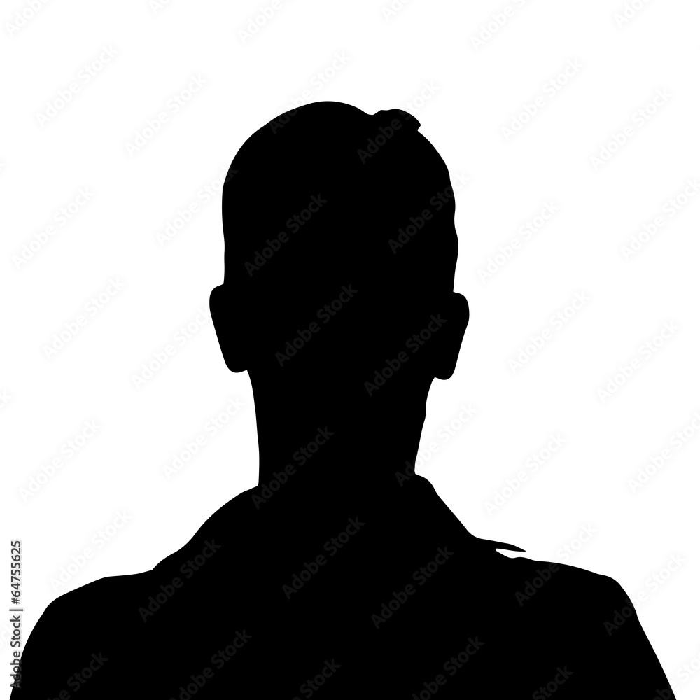 Poster vector silhouette of a woman.