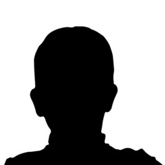 Vector silhouette of a boy.