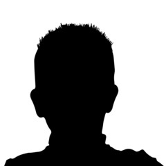 Vector silhouette of a boy.