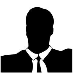 Vector silhouette of a businessman.