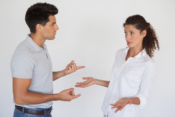 Casual business partners having an argument
