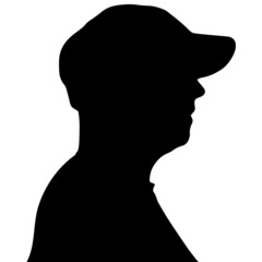 Vector silhouette of a woman.