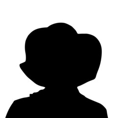 Vector silhouette of a woman.