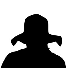 Vector silhouette of a woman.