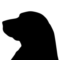 Vector silhouette of a dog.