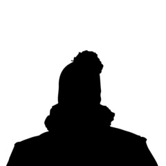 Vector silhouette of a man.