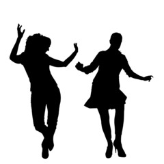 Vector silhouette of a woman.