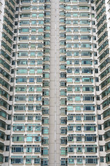Naklejka premium Facade of apartment building 