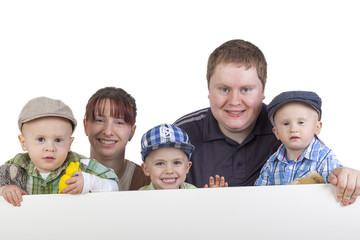 Parents with their three children