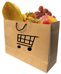 sac en papier kraft recyclable pour le marché