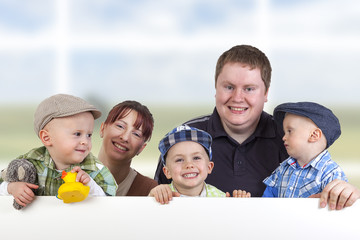 Parents with their three children