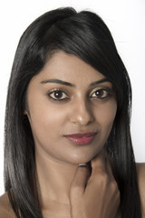 Closeup of a Natural Beautiful Indian Woman