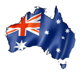 Australian flag map © daboost