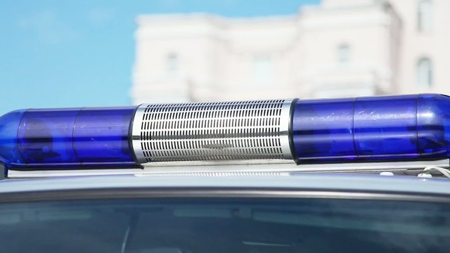 Emergency Blue Flashing Vehicle Light Beacon.