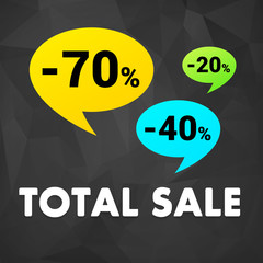 total sale off discount poster