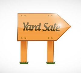 wood yard sale sign illustration design