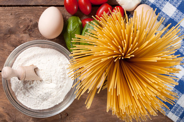 Ingredients for preparing a meal.