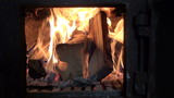 fire in furnace fireplace