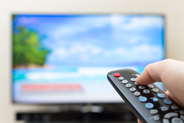 Program switching or button pressing on TV remote control