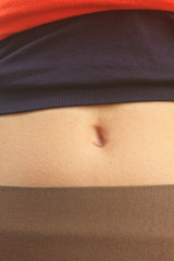  navel of the stomach of woman