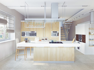 modern kitchen interior (CG concept)