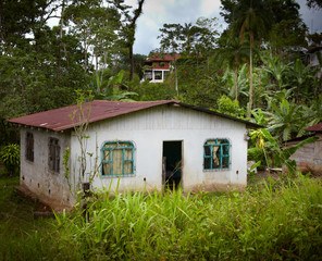 Fototapeta na wymiar Facade of a house in a village, Costa Rica