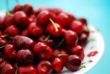ripe red cherries