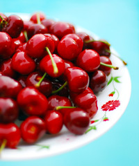 ripe red cherries