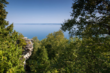 Trees with bay in the background, Flowerpot Island, Georgian Bay