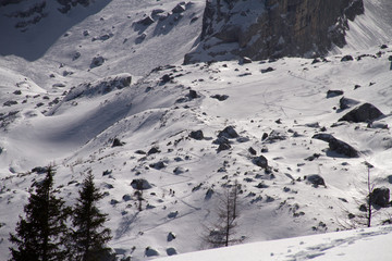 schneelandschaft mit wegen