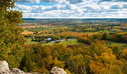 High angle view of a village, Tobermory, Ontario, Canada