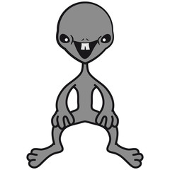 Lustiger Kleiner Comic Alien